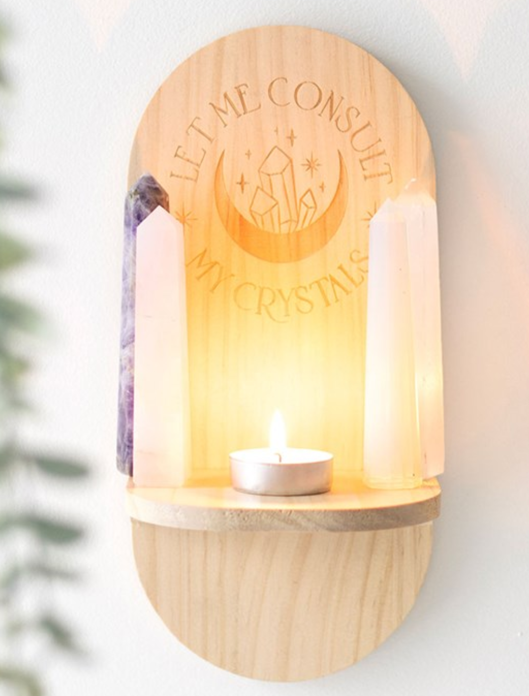 Handcrafted Natural Crystal Consultation Altar Shelf