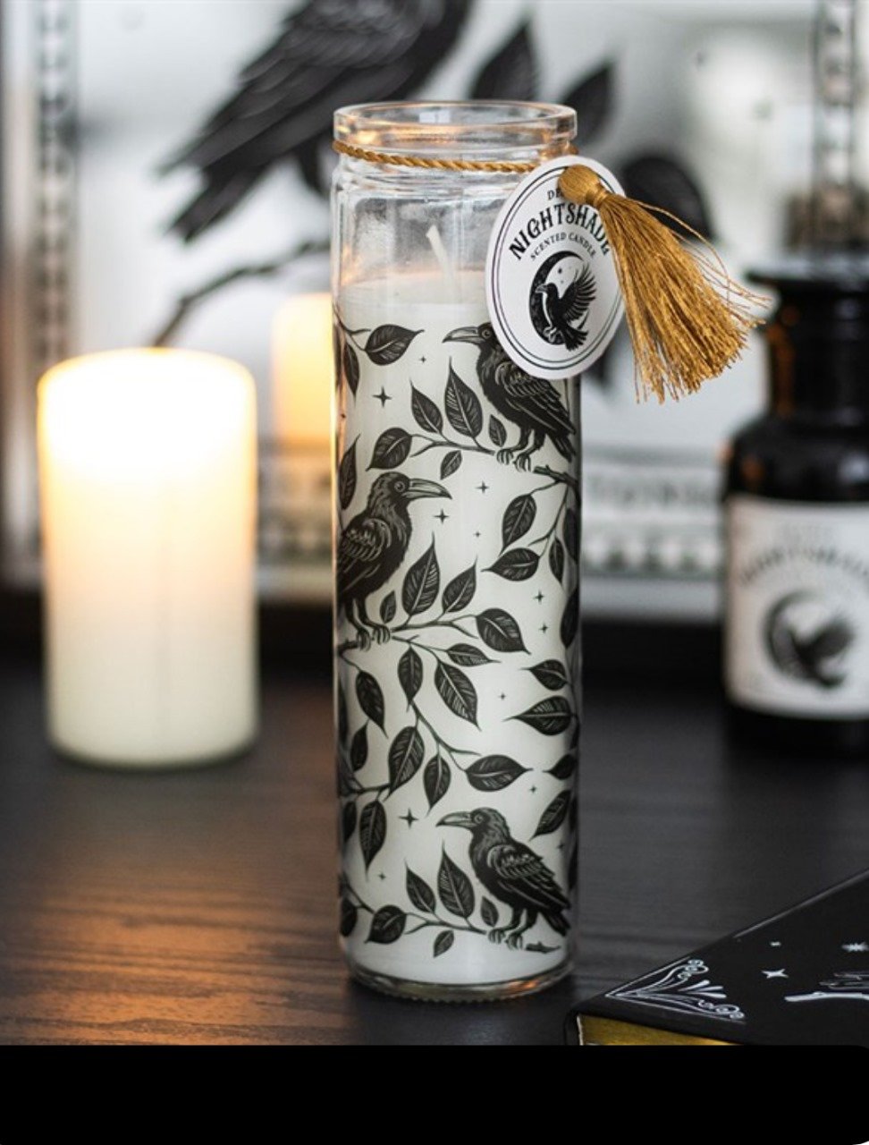 Mystic Raven Gothic Nightshade Tube Candle