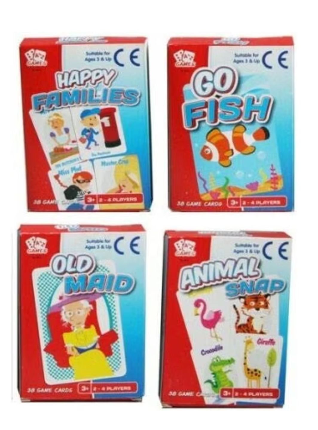 A - Z Pack 4 Classic Chldrens Card Games Kids